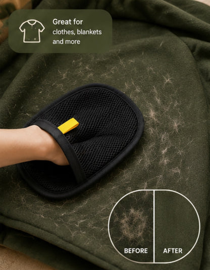 Clero sg pure pet hair remover glove cleaning fur from clothes and blankets effectively